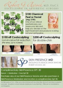 March Specials in the Bay Area with Robert Aycock, Md, Facs